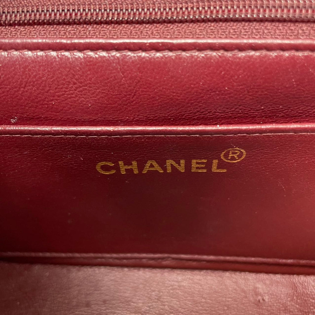 Chanel Vintage Mini Square Classic Flap Lamb Black 1996