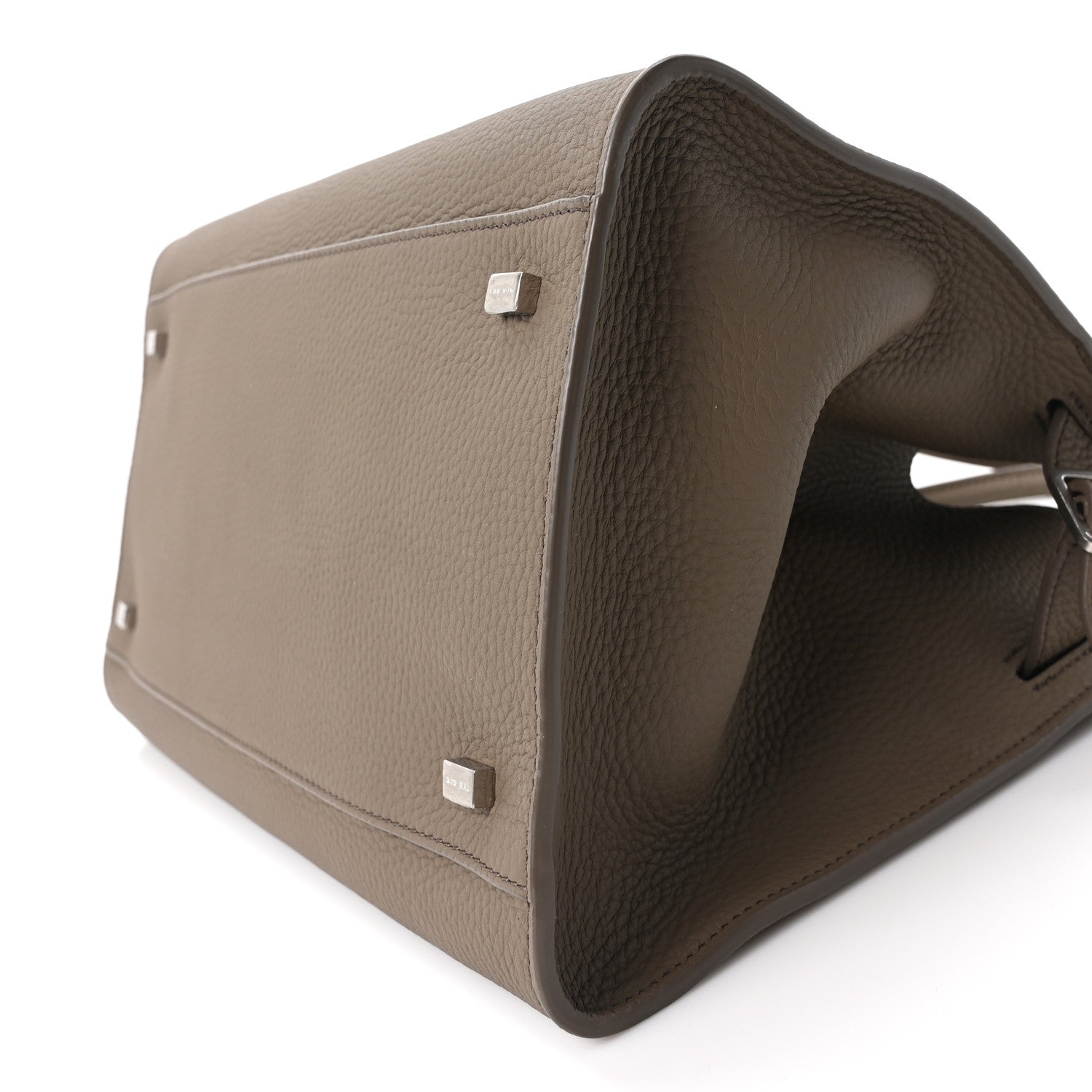 Matte Grained Calfskin Soft Margaux 12 Smoked Taupe