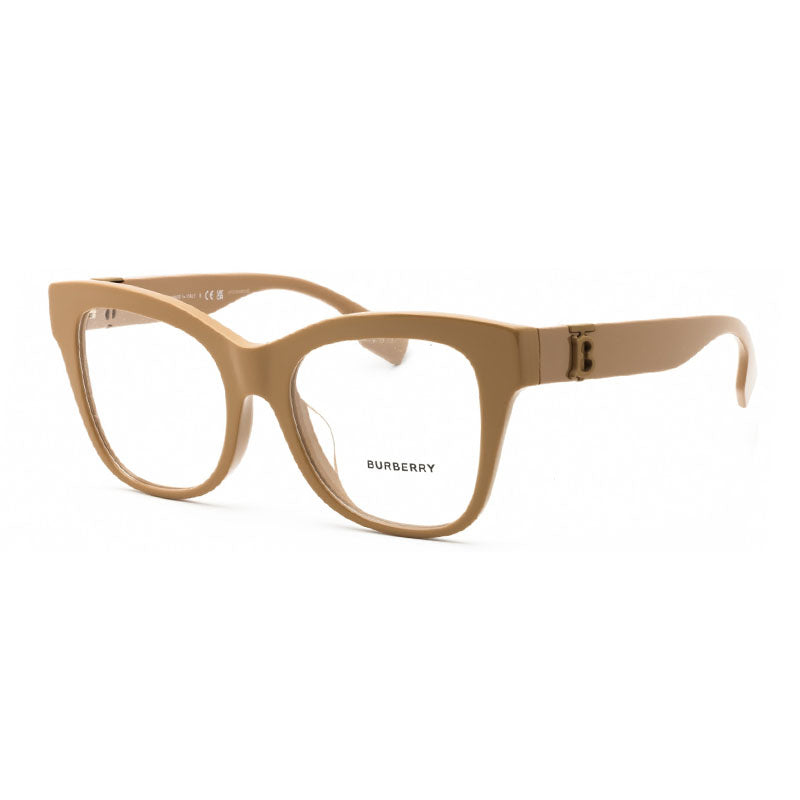 Burberry Eyeglasses Square Full Rim, Black Frame and Clear Demo Lenses Lens BE2388F3001