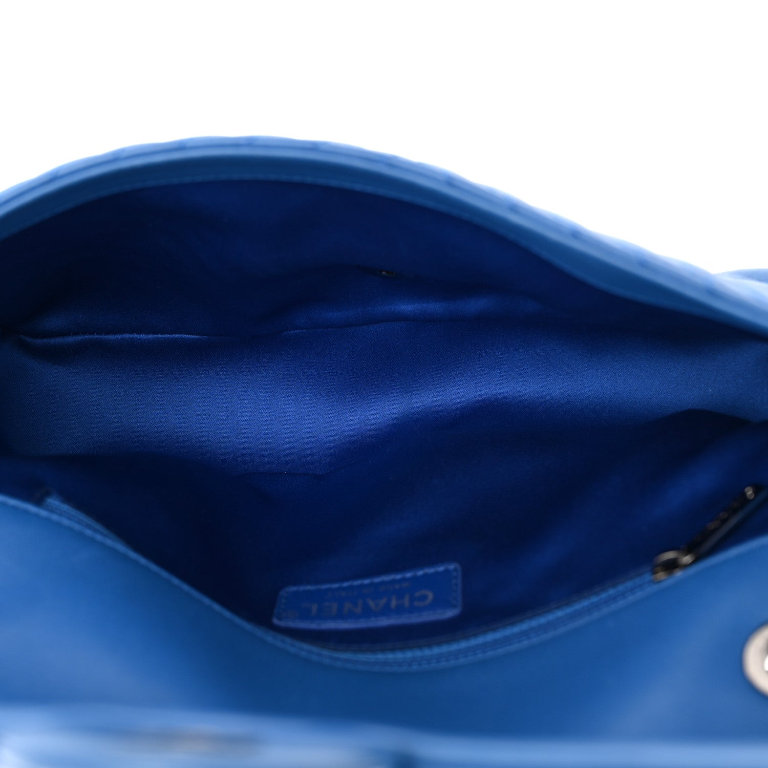 Lambskin Quilted Medium CC Crossing Flap Blue