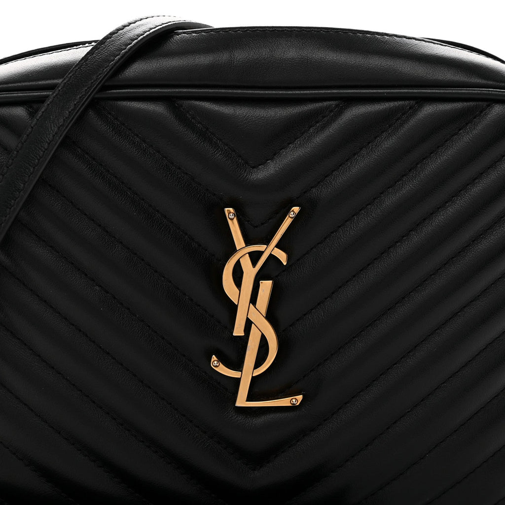 Calfskin Matelasse Monogram Lou Camera Bag Black