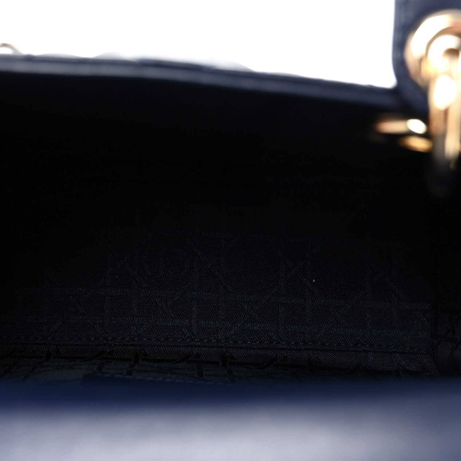 Lambskin Cannage Small Lucky Badges My Lady Dior Navy