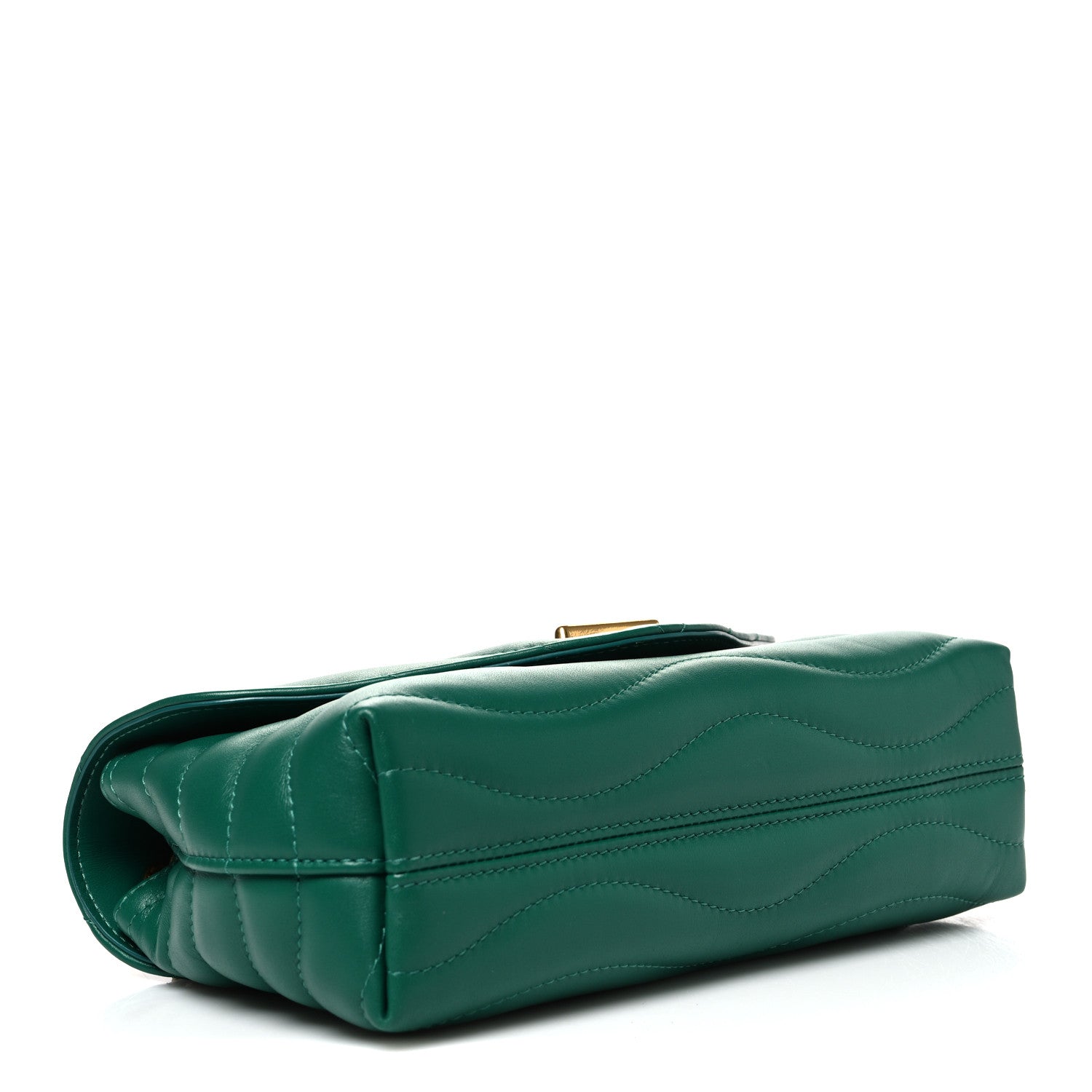 Calfskin New Wave Chain Bag MM NM Emerald