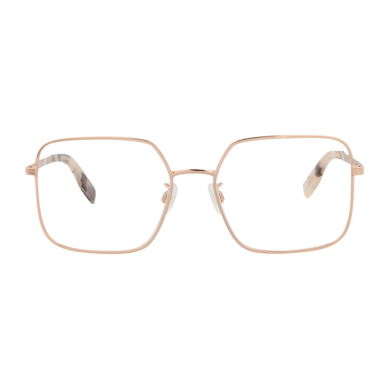Alexander McQueen Eyeglasses Square Full Rim, Black Frame and Clear Demo Lens Lens MQ0318O002