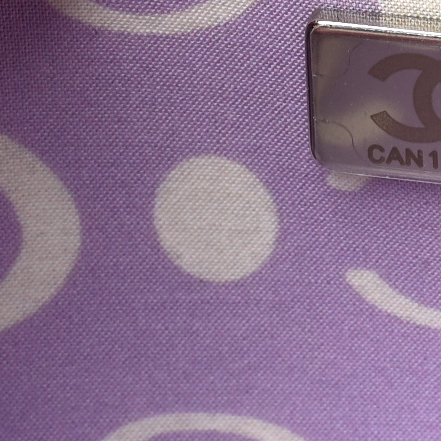 Caviar Quilted CC Logo Wallet on Chain WOC Purple