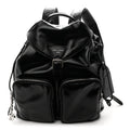 Shiny Calfskin Montsouris Cargo Backpack Black