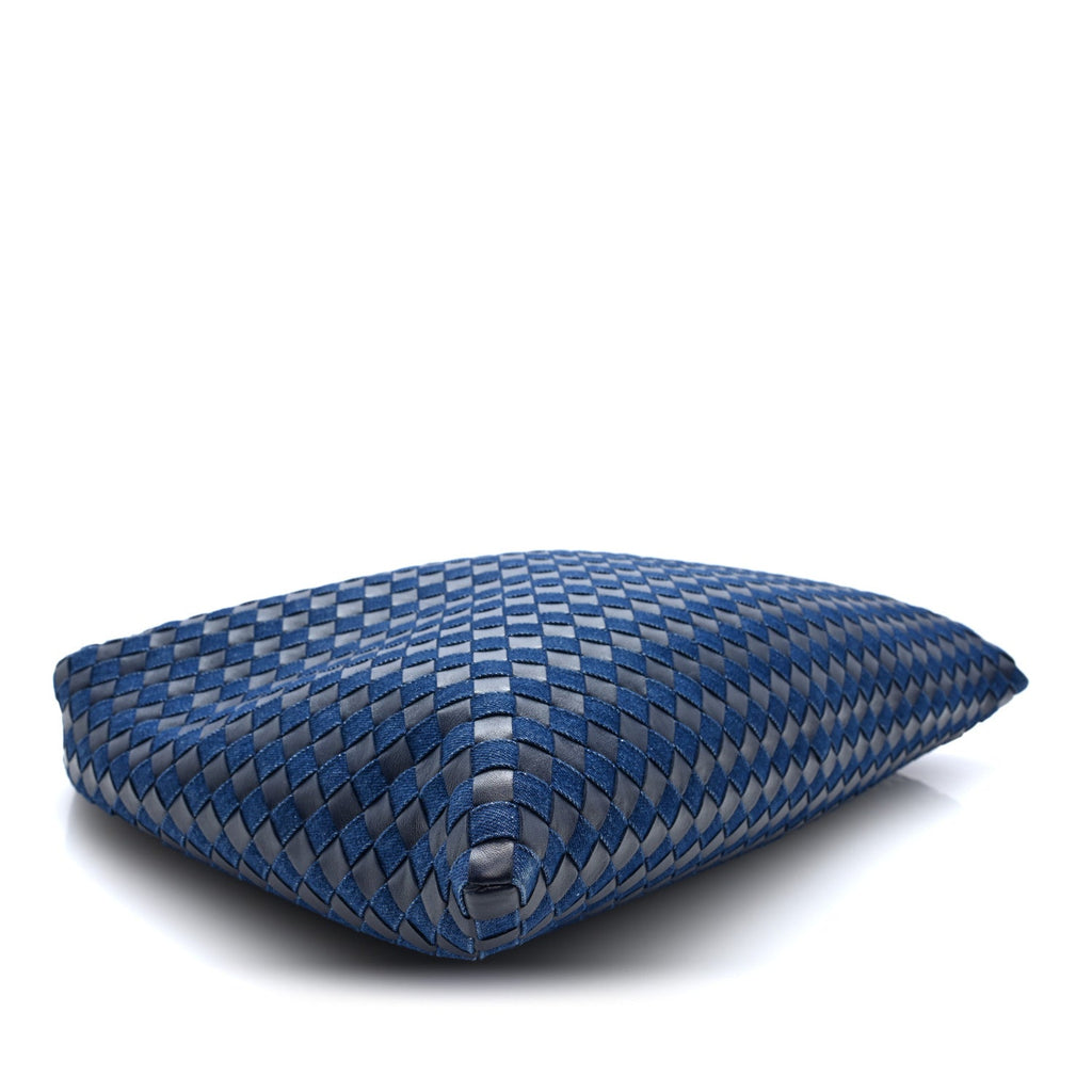 Denim Nappa Intrecciato Large Hop Abyss Indigo