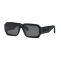 Philipp Plein Sunglasses Rectangle Full Rim, Black Frame and Smoke Lens SPP1500703
