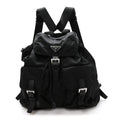 Re-Nylon Vela Saffiano Medium Backpack Black