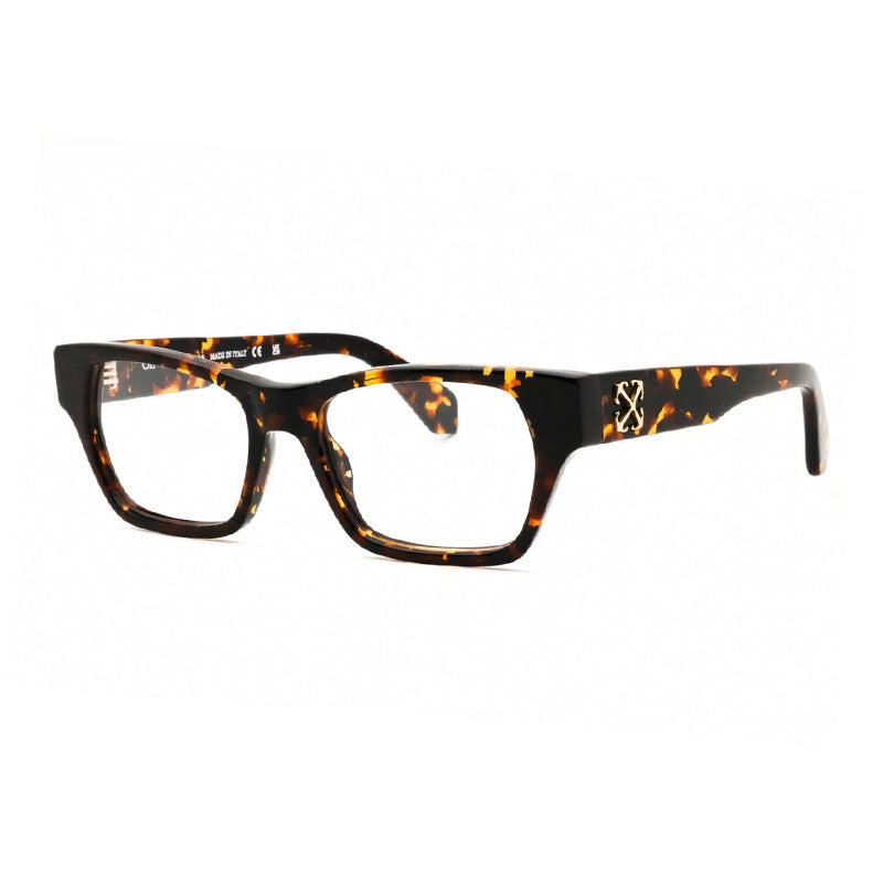 Off-White Eyeglasses Square Full Rim, Havana Frame and Clear Blue Light Block Lens OERJ07ESTYLE7E6000