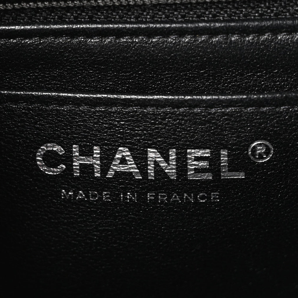 Lambskin Quilted Mini Rectangular Flap Black