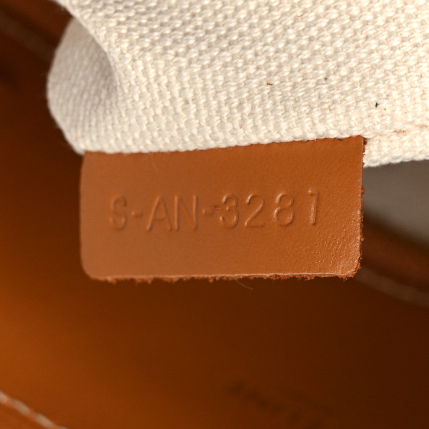 Canvas Calfskin Logo Print Small Vertical Cabas Natural Tan