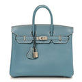 Epsom Birkin 25 Bleu Jean