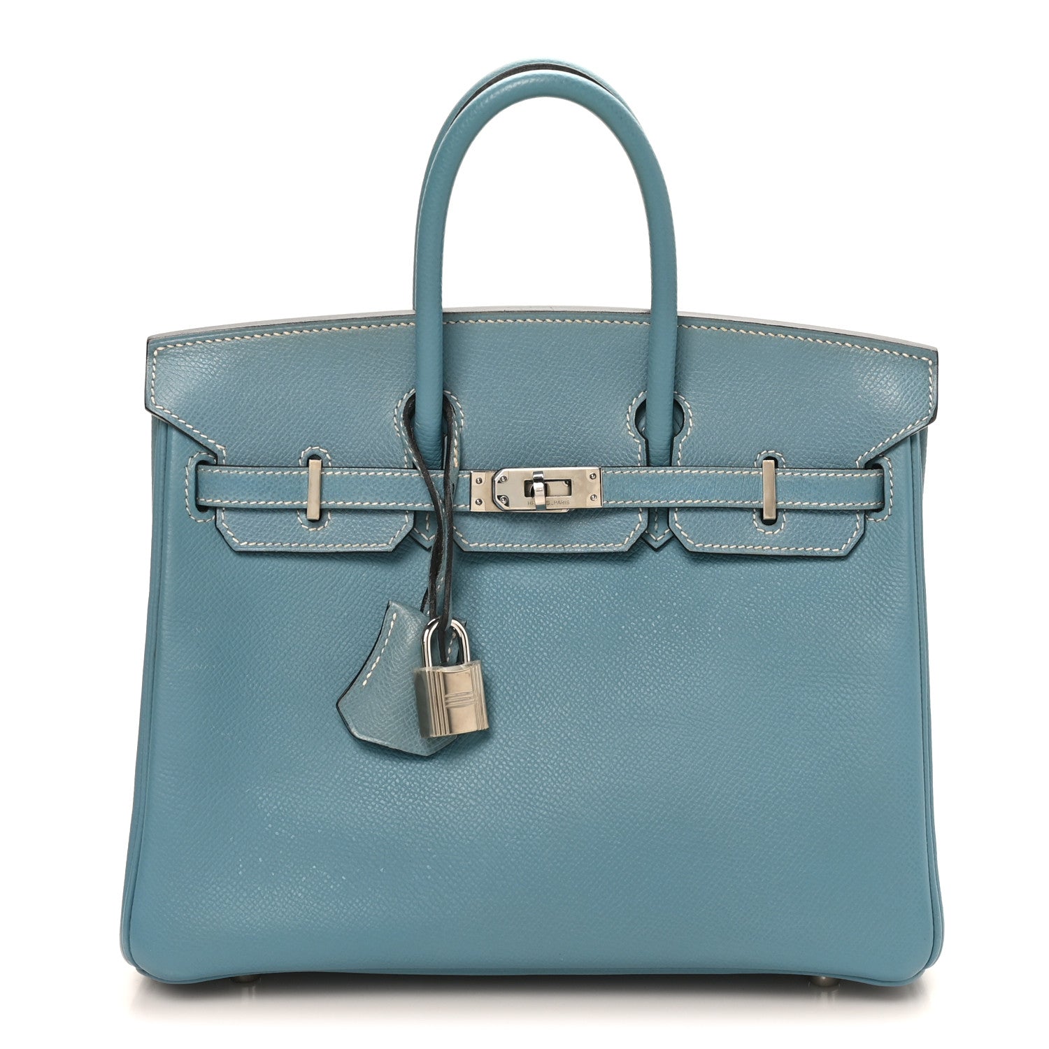 Epsom Birkin 25 Bleu Jean
