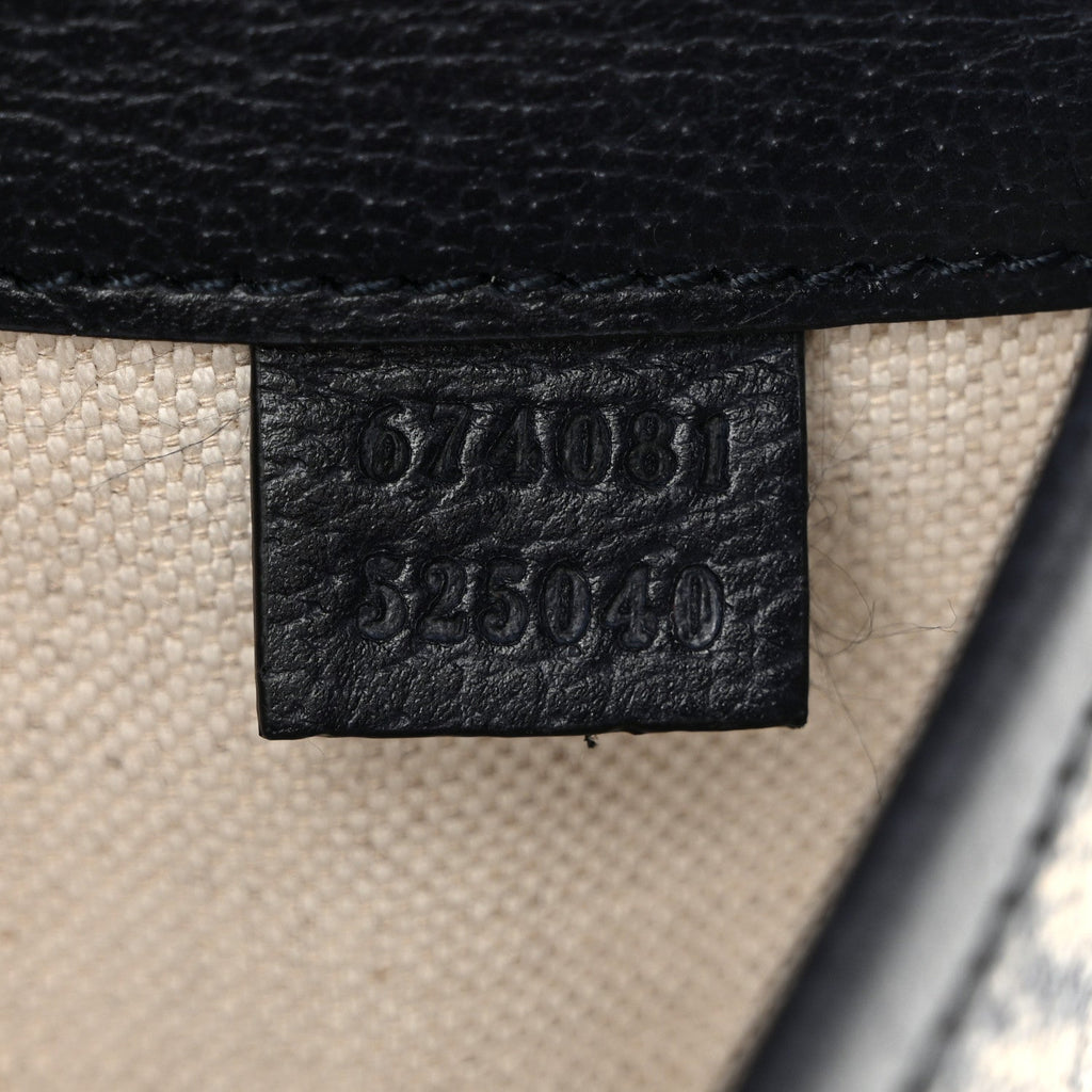 GG Supreme Monogram Web Small Ophidia Belt Bag 90 36 Beige Navy 90/36 Beige Navy