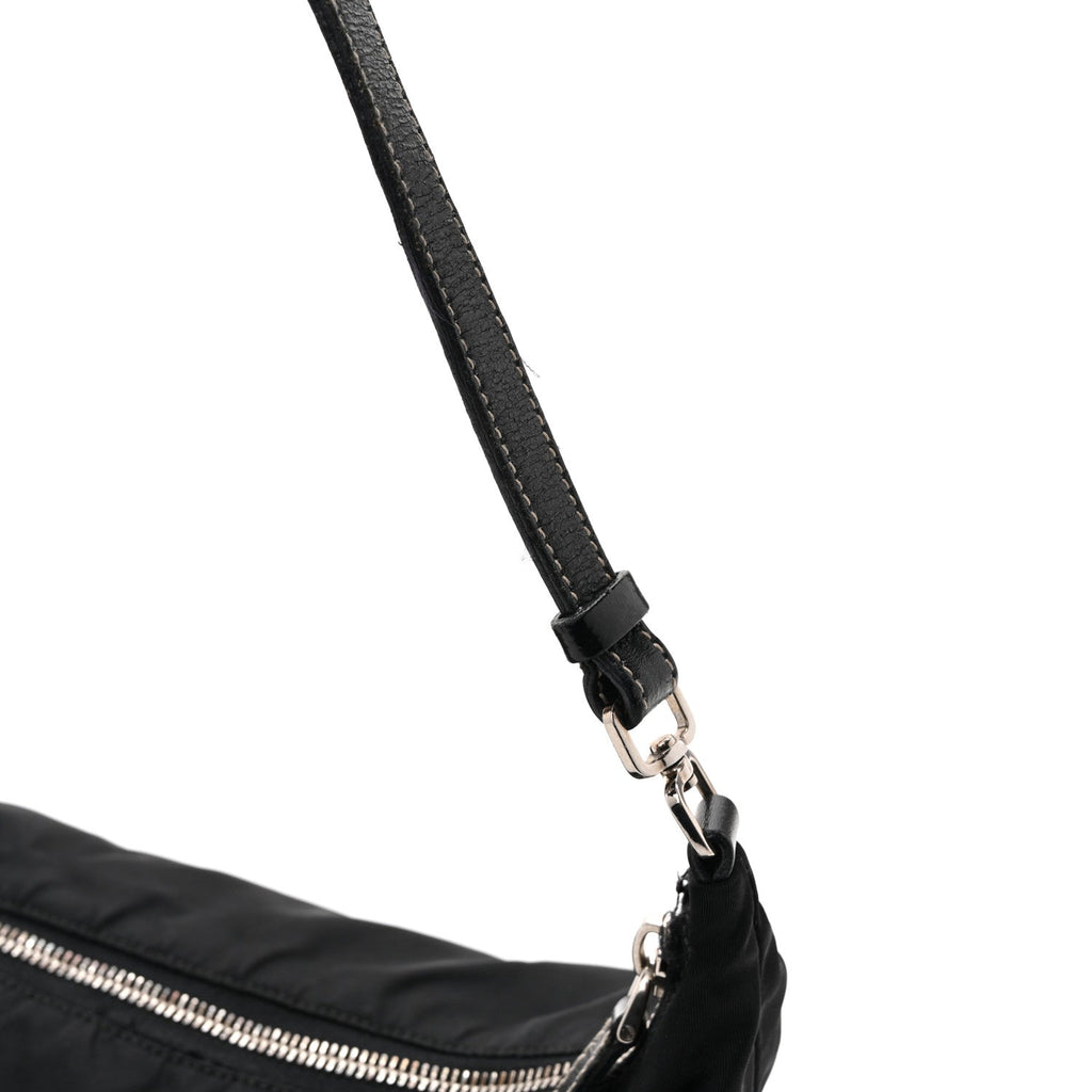Tessuto Nylon Pochette Bag Black