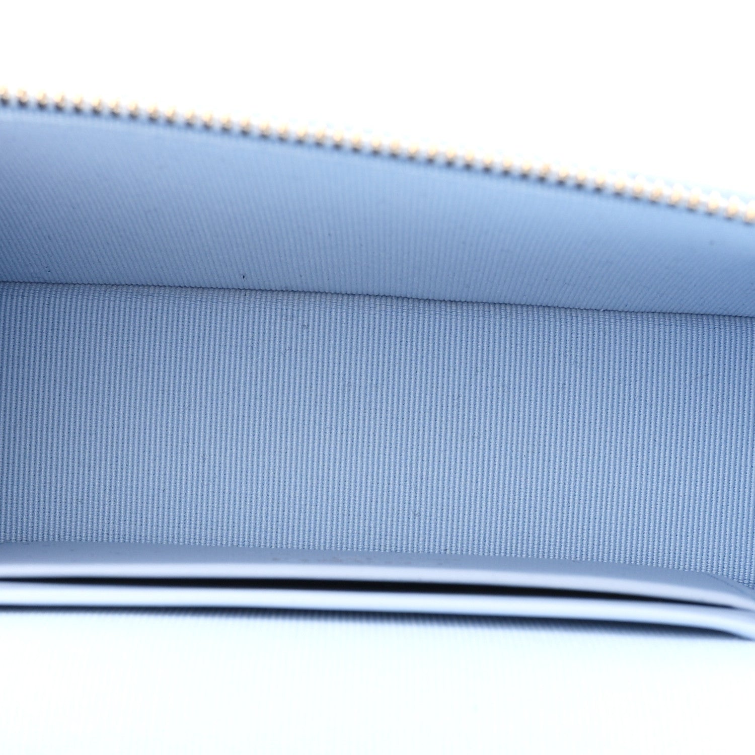Caviar Quilted Top Handle Slim Vanity With Chain Light Blue