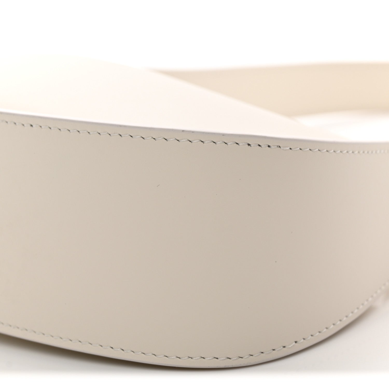 Smooth Calfskin Half Moon Shoulder Bag New Ivory