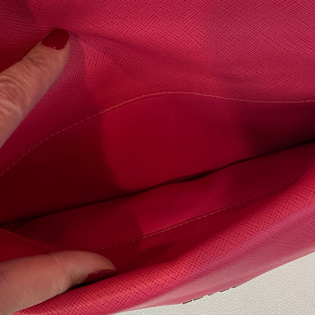 PRADA Pink Saffiano Leather Turnlock Shoulder Bag NWT