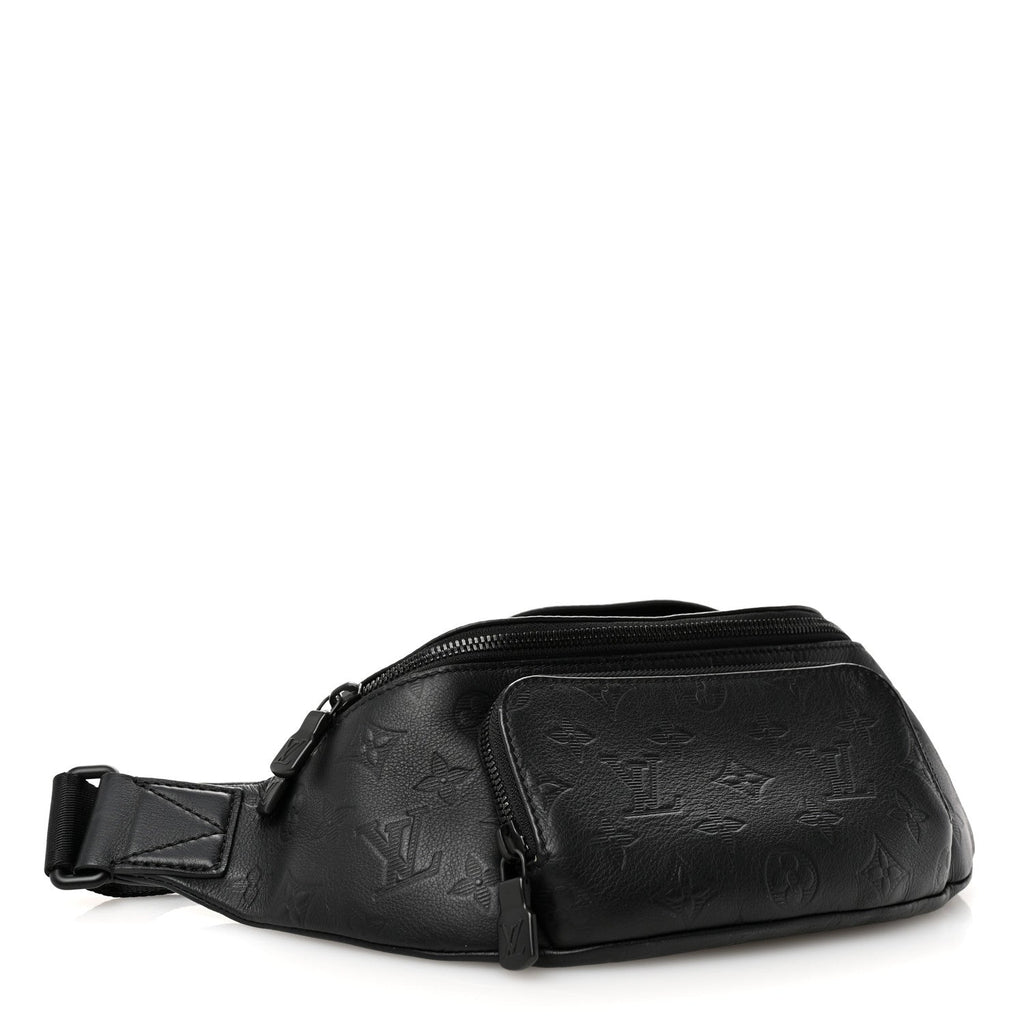Calfskin Monogram Shadow Rush Bumbag Black