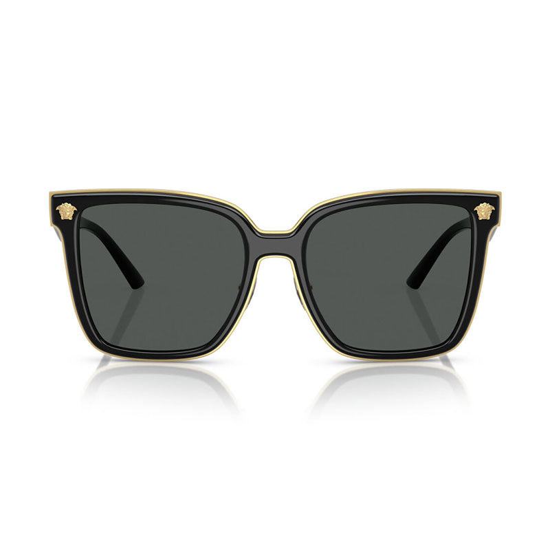 Versace Sunglasses Butterfly Full Rim, Black Frame and Dark Grey Lens VE2278DGB1/87