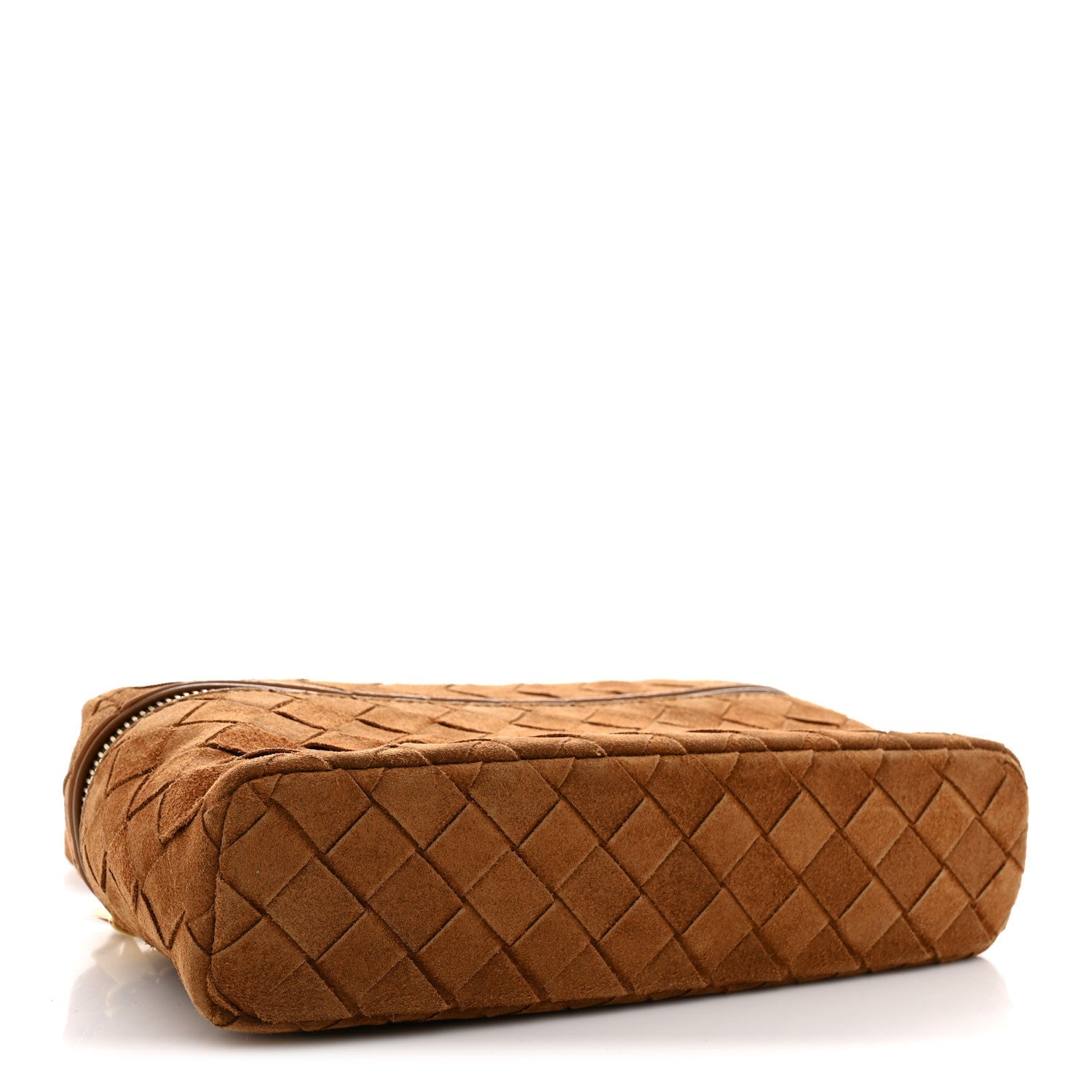 Suede Intrecciato Bang Bang Vanity Case Amber