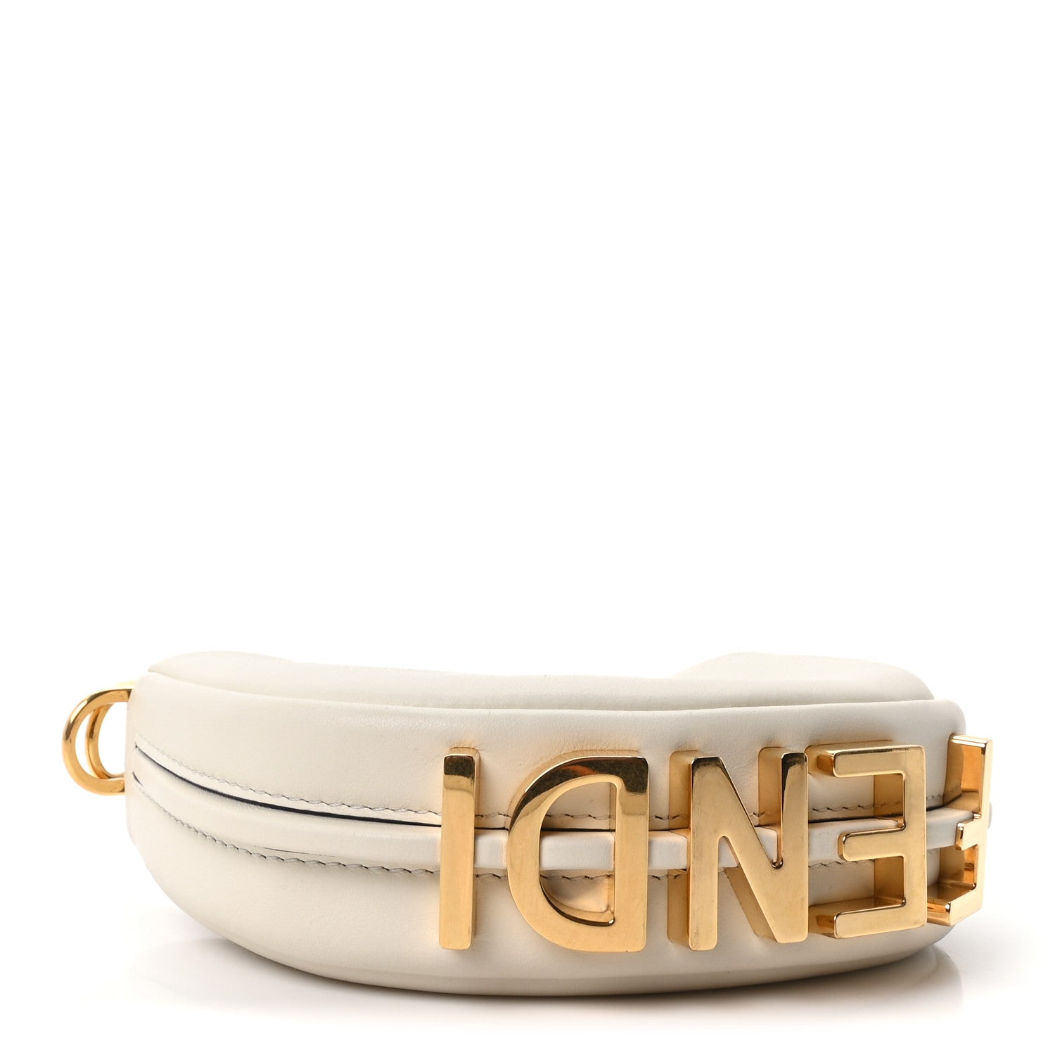 Vitello Grace Matte Nano Fendigraphy Hobo Charm White Ice