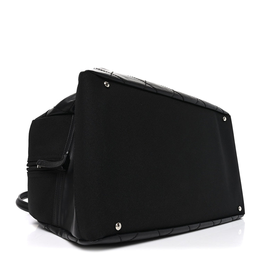 Coated Canvas Quilted Paris Biarritz Bowler Black