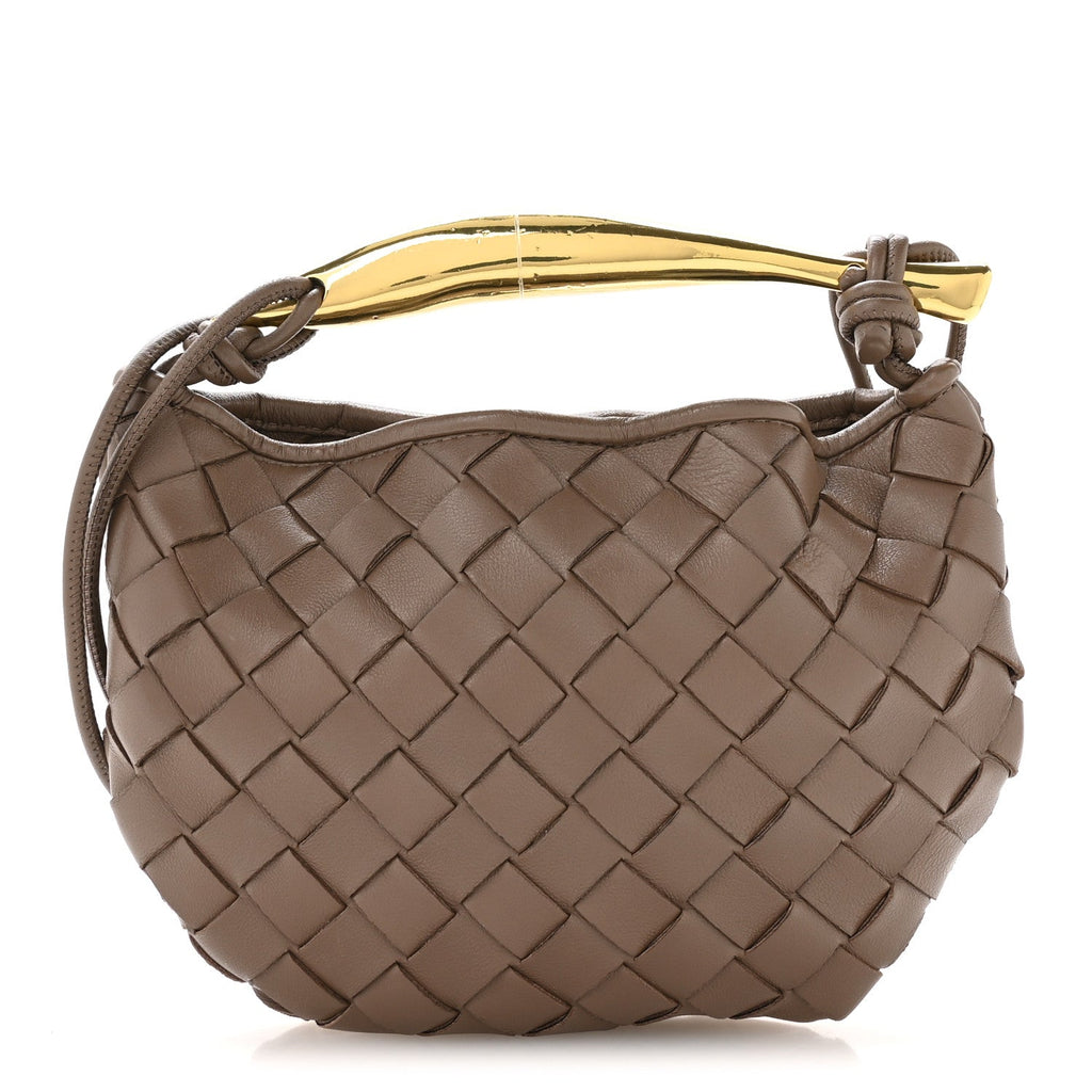 Nappa Intrecciato Mini Sardine Bag Taupe Grey