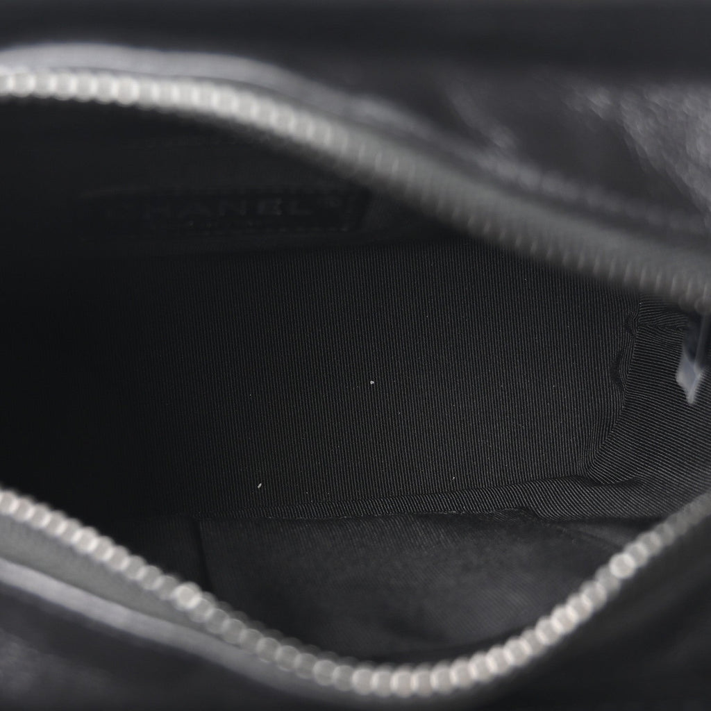 Aged Calfskin Quilted Small Gabrielle Hobo So Black