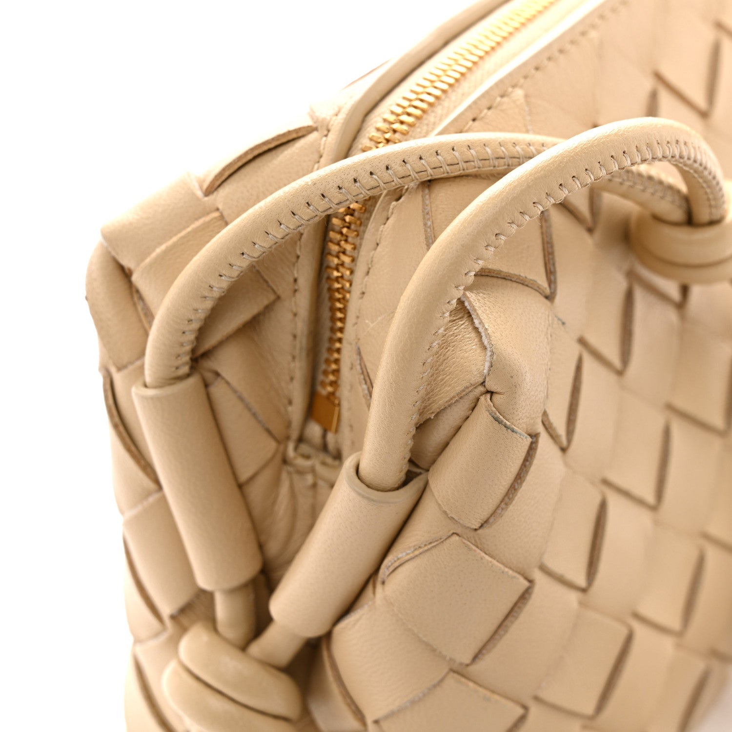 Nappa Intrecciato Mini Loop Camera Bag Porridge