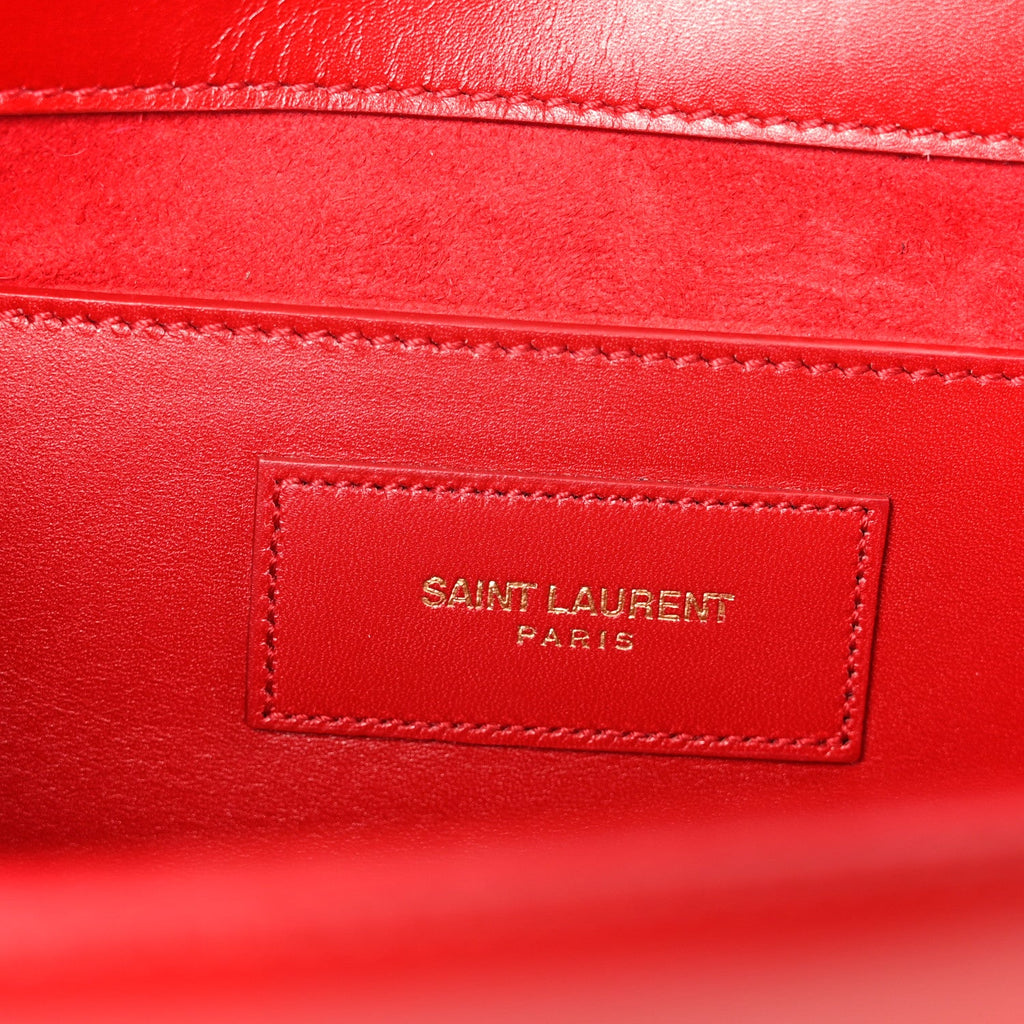 Grain De Poudre Classic Monogram Cassandre Clutch Rouge Orient