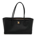 Calfskin Archetype Small Shopping Tote Black