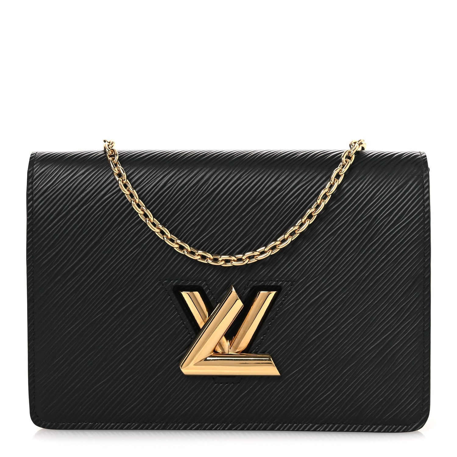 Epi Twist Belt Chain Wallet Black