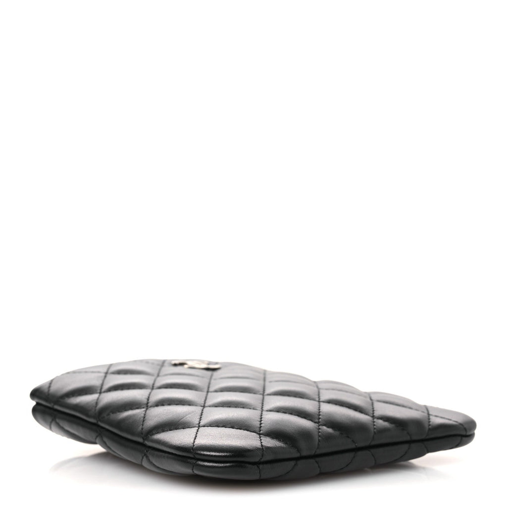 Lambskin Quilted Crossbody Bag Black