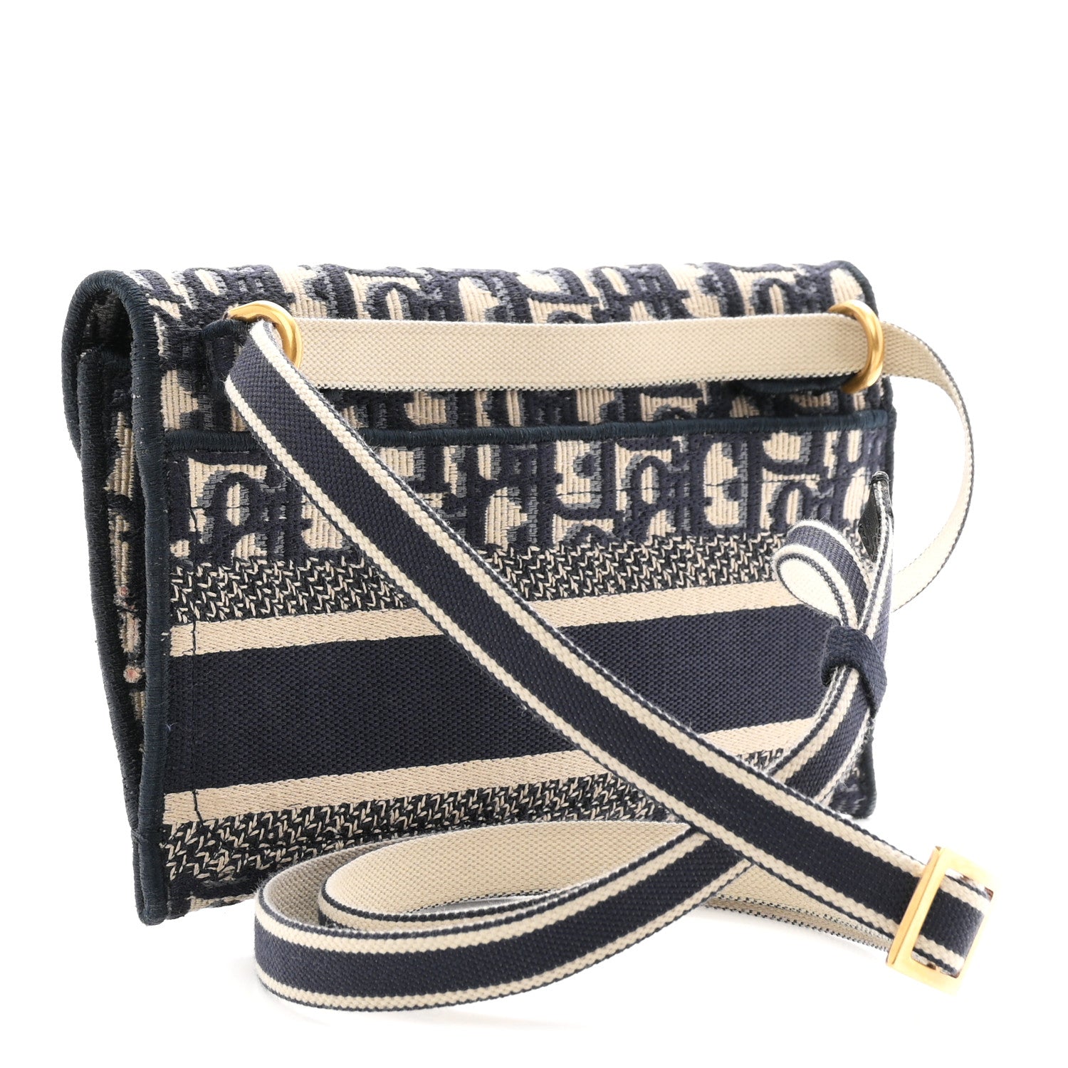 Oblique Slim Saddle Pouch Blue