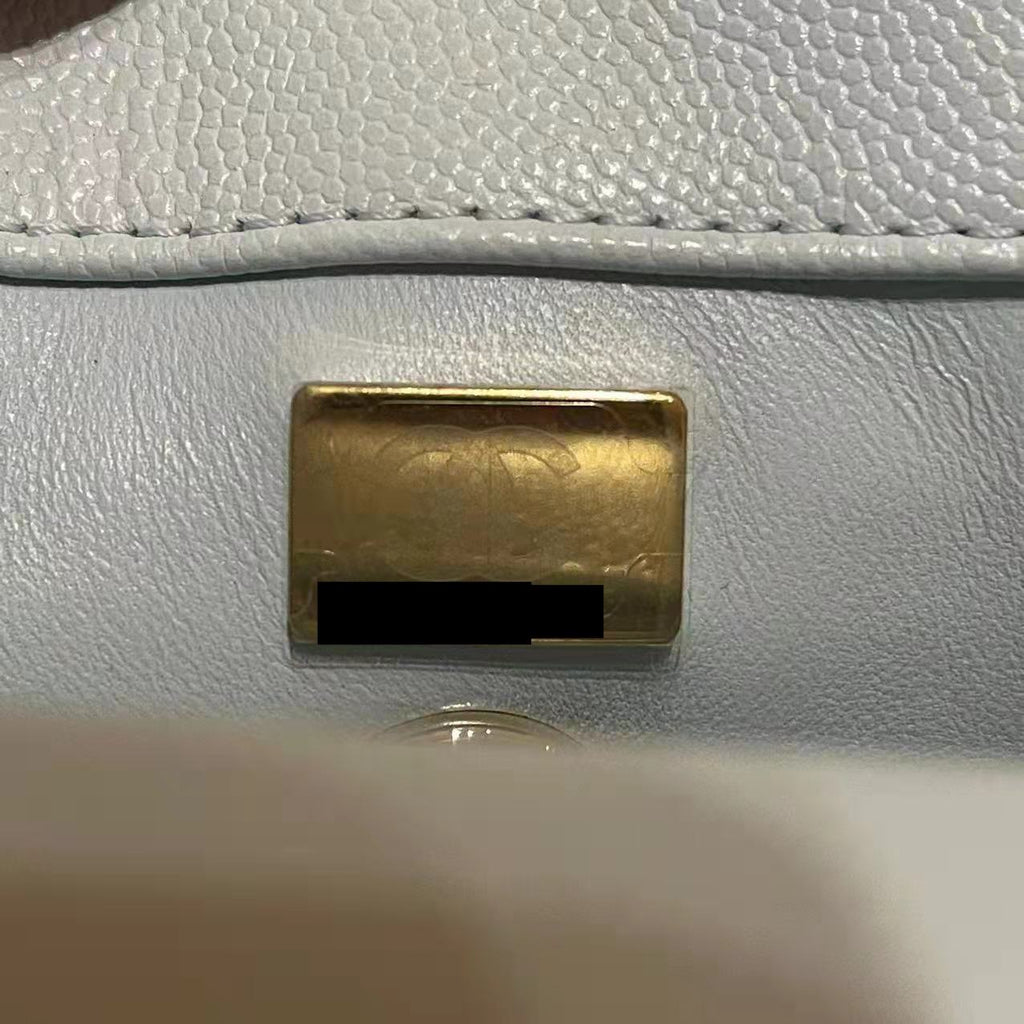 Chanel 21K Baby Blue Coco Handle Small (Old Mini) 24cm L