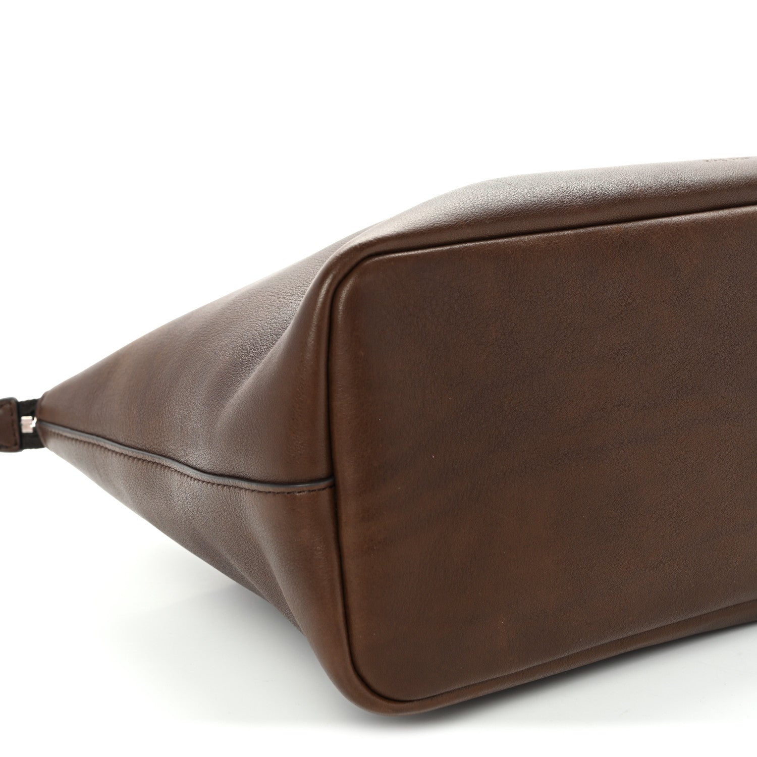 Calfskin Marcel Slouchy Top Handle Bag Deep Brown