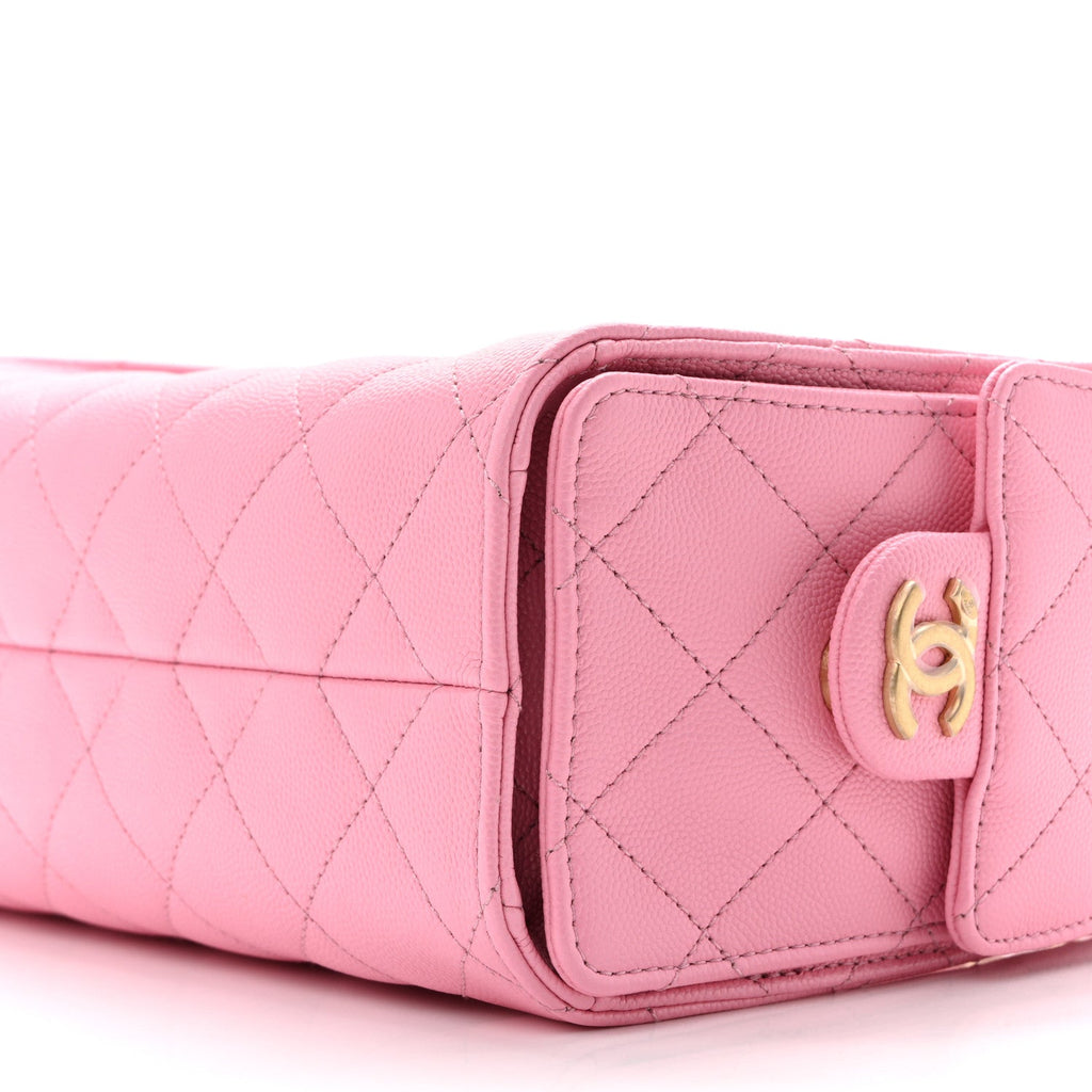 Caviar Quilted Mini Chanel 25 Handbag Pink