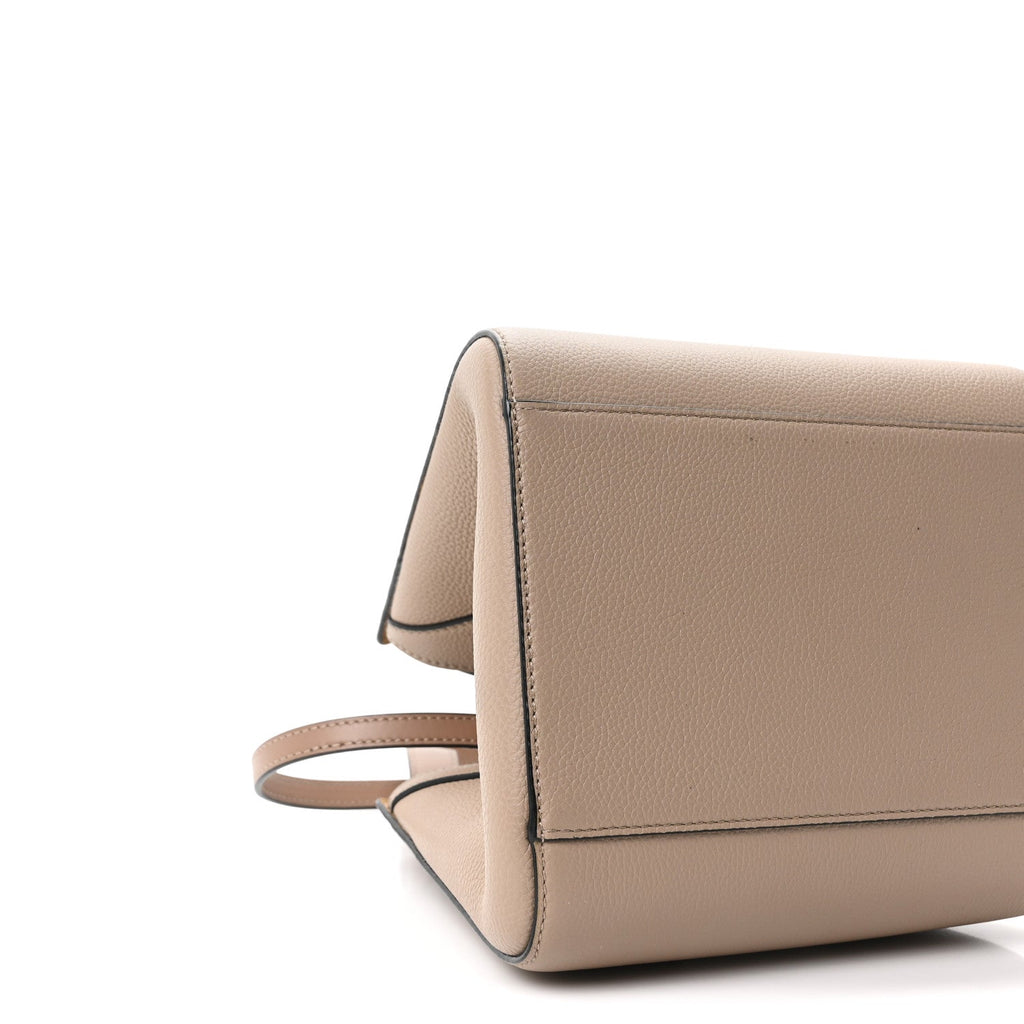 Soft Grained Calfskin Small Hammock Nugget Shoulder Bag Sand Mink