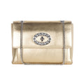 Blumarine Gold Leather Shoulder Women Women's Bag