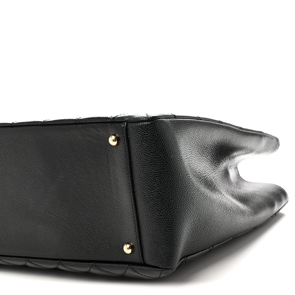 Caviar Quilted XL Grand Shopping Tote GST Black
