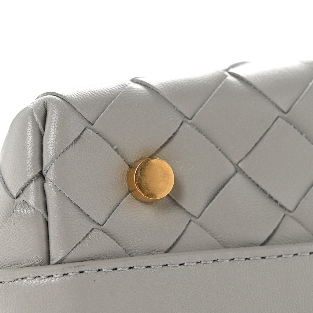 Calfskin Nappa Intrecciato Mini Wallace Agate Grey