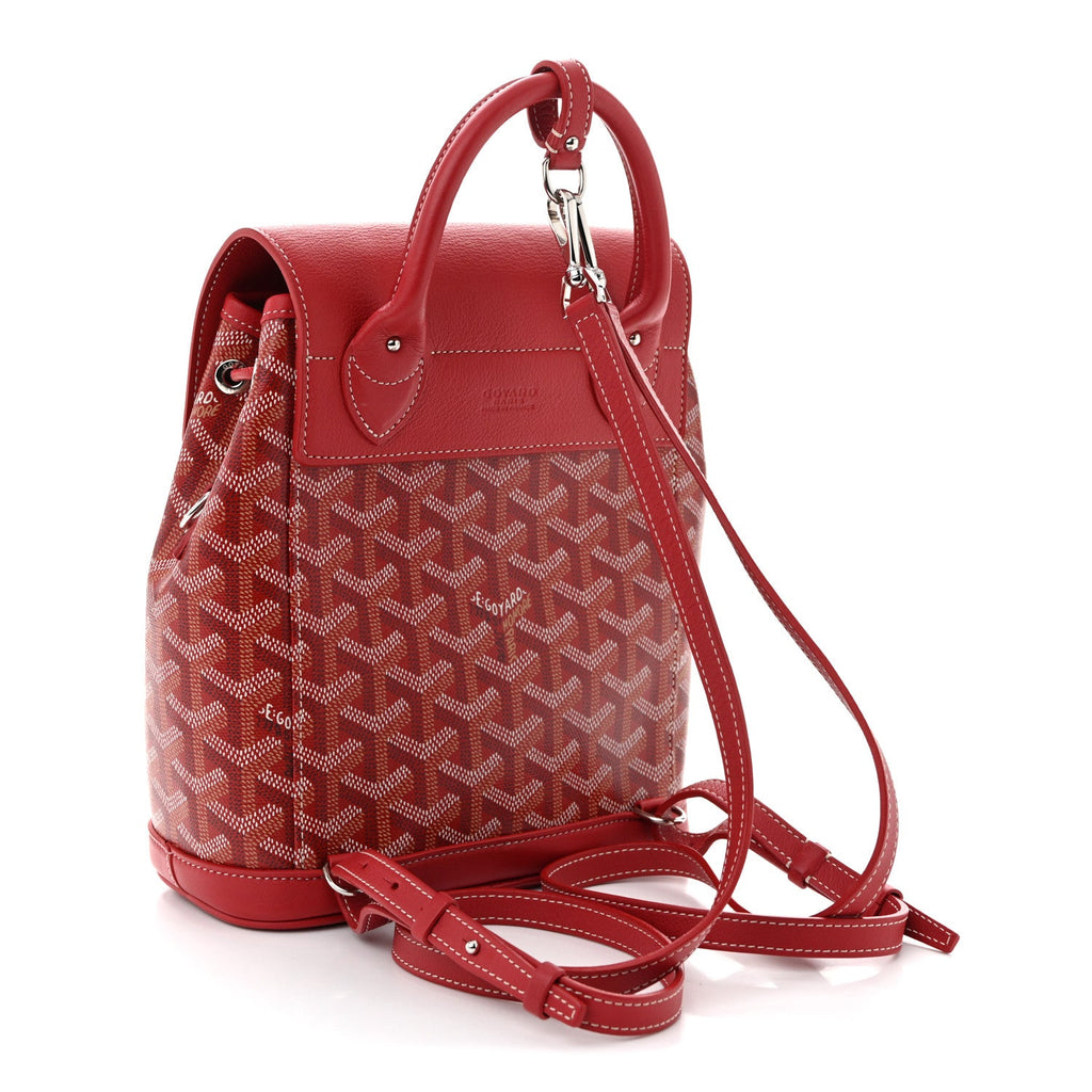 Goyardine Calfskin Mini Alpin Backpack Red