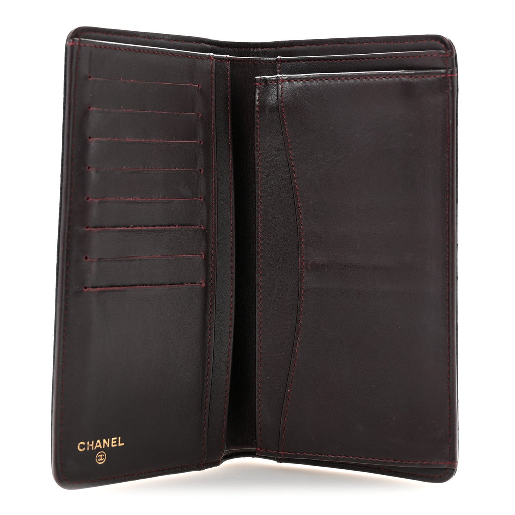 Caviar Quilted Yen Wallet Black