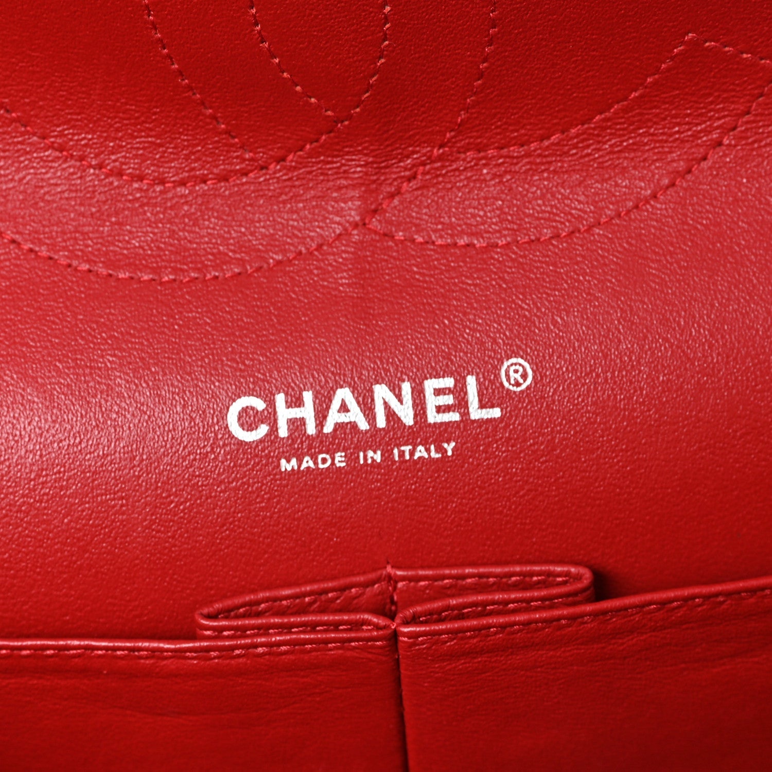 Patent Quilted Jumbo Double Flap Red
