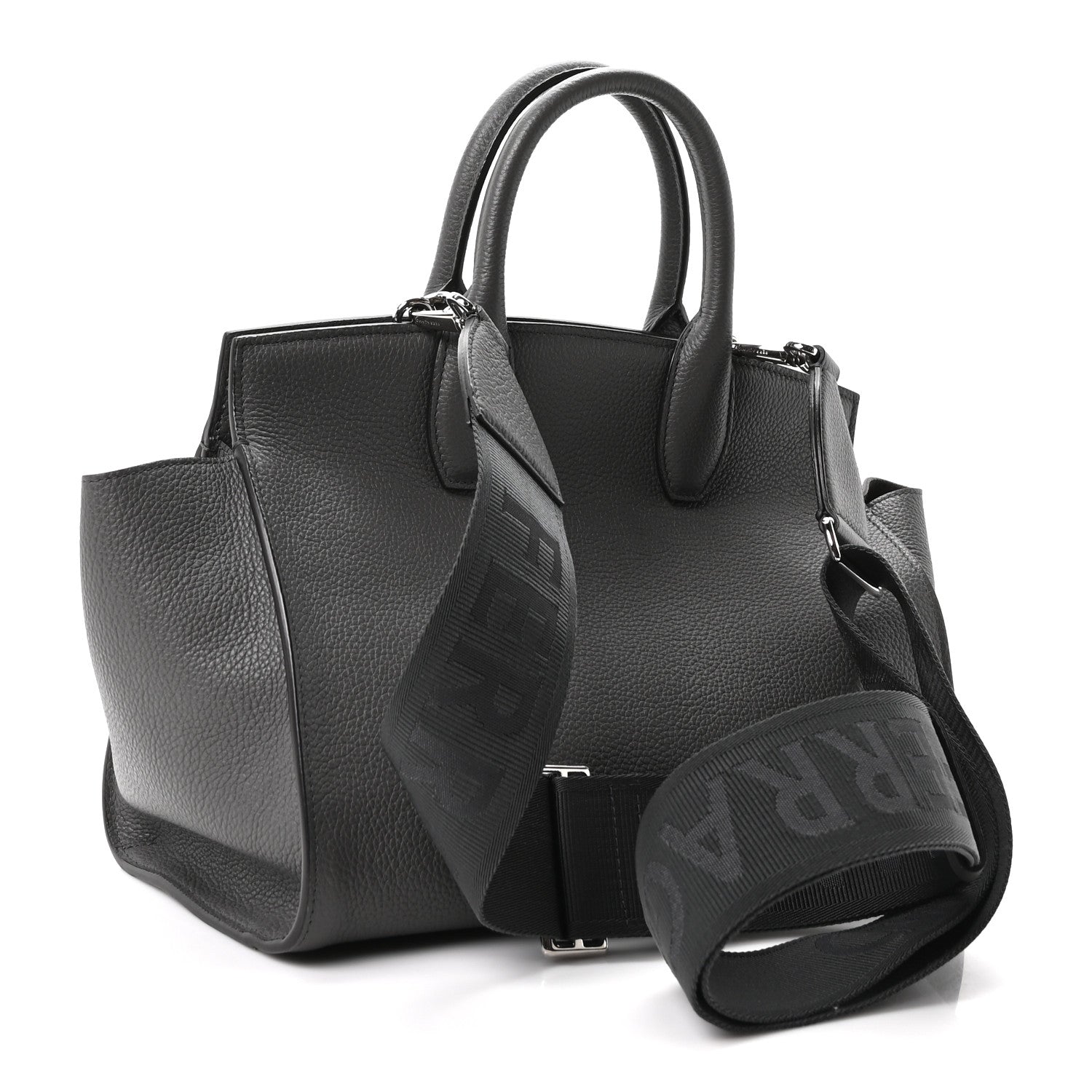Calfskin Medium Studio Soft Bag Grey