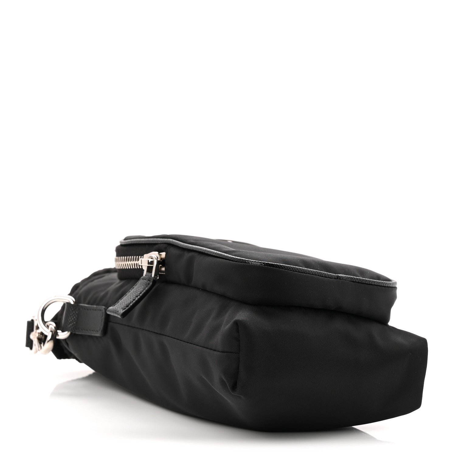 Tessuto Nylon Saffiano Phone Case Crossbody Black