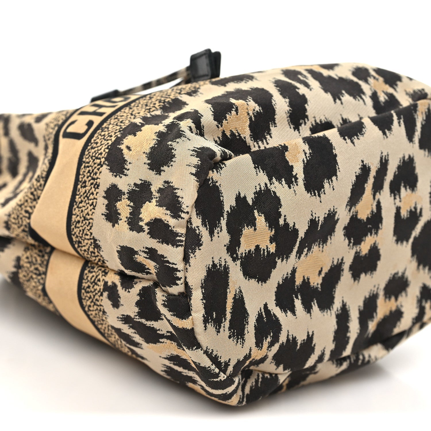 Canvas Mizza Embroidered Leopard DiorTravel Pouch Beige