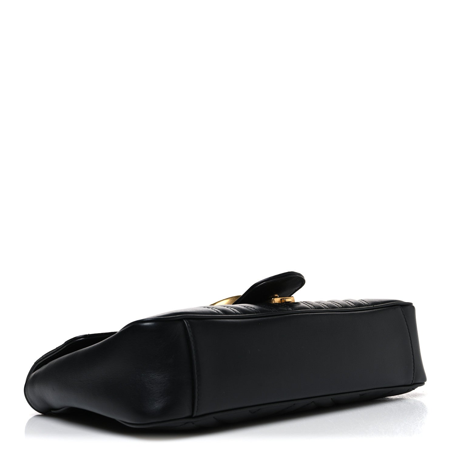 Calfskin Matelasse Medium GG Marmont Shoulder Bag Black Black